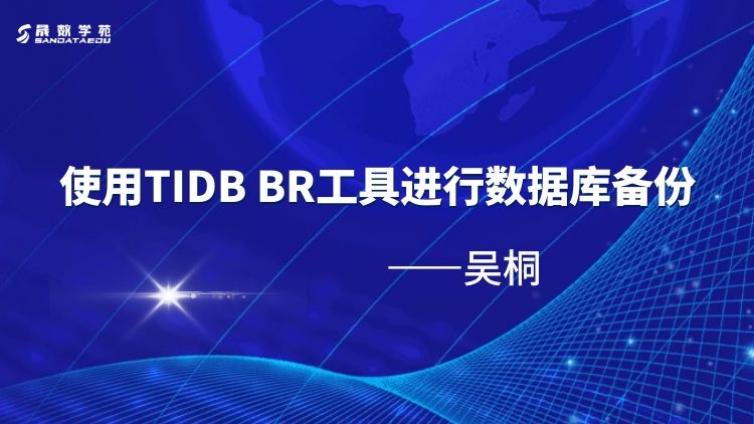 使用TIDB BR工具进行数据库备份